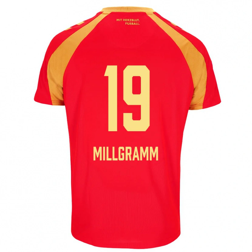 Danxen Hombre Camiseta Albert Millgramm #19 Rojo Naranja Negro 2ª Equipación 2026/27 La Camisa