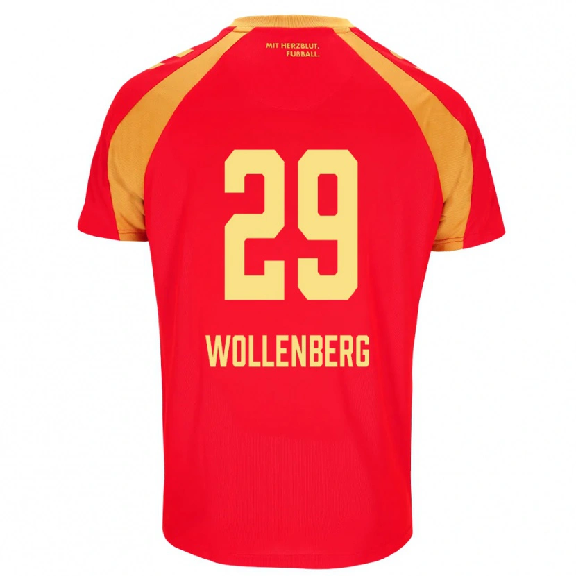 Danxen Hombre Camiseta Paul Wollenberg #29 Rojo Naranja Negro 2ª Equipación 2026/27 La Camisa