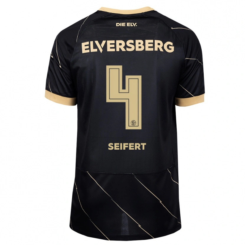 Danxen Hombre Camiseta Luis Seifert #4 Negro Marrón 2ª Equipación 2026/27 La Camisa