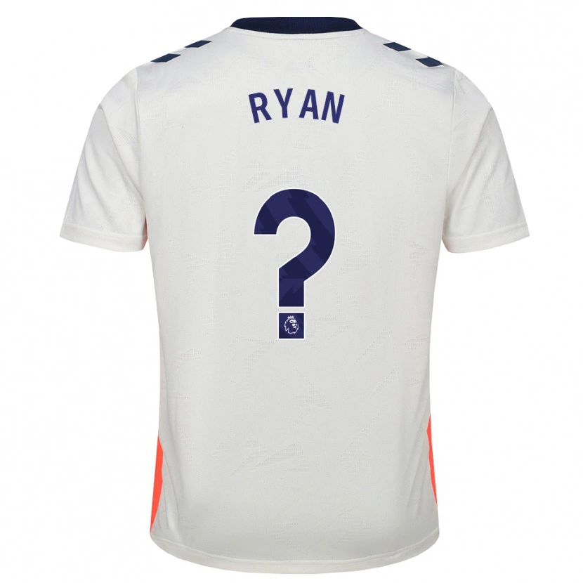 Danxen Hombre Camiseta Kain Ryan #0 Blanco Naranja Azul Real 2ª Equipación 2026/27 La Camisa
