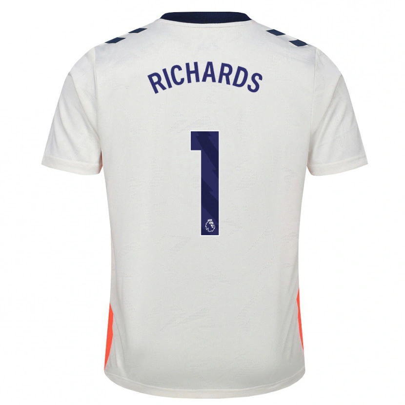 Danxen Hombre Camiseta Oscar Richards #1 Blanco Naranja Azul Real 2ª Equipación 2026/27 La Camisa
