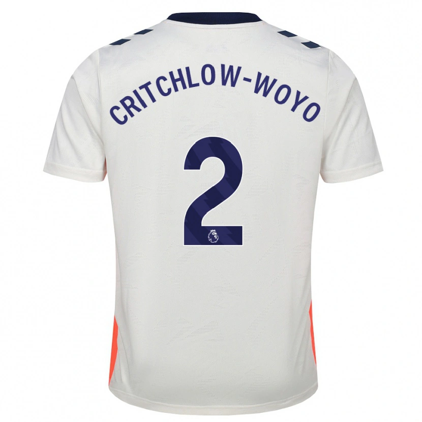 Danxen Hombre Camiseta Tionne Critchlow-Woyo #2 Blanco Naranja Azul Real 2ª Equipación 2026/27 La Camisa