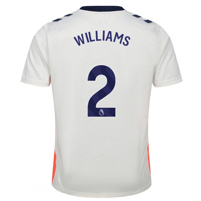 Danxen Hombre Camiseta Thomas Williams #2 Blanco Naranja Azul Real 2ª Equipación 2026/27 La Camisa