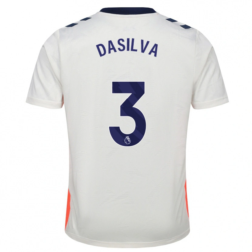 Danxen Hombre Camiseta Jay Dasilva #3 Blanco Naranja Azul Real 2ª Equipación 2026/27 La Camisa