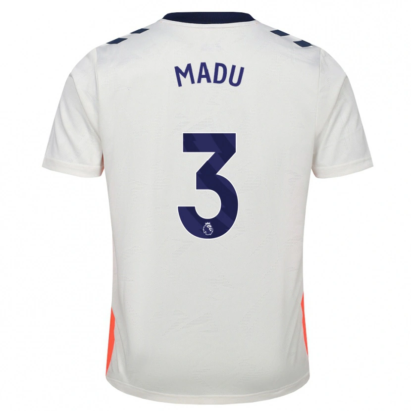 Danxen Hombre Camiseta Victor Madu #3 Blanco Naranja Azul Real 2ª Equipación 2026/27 La Camisa