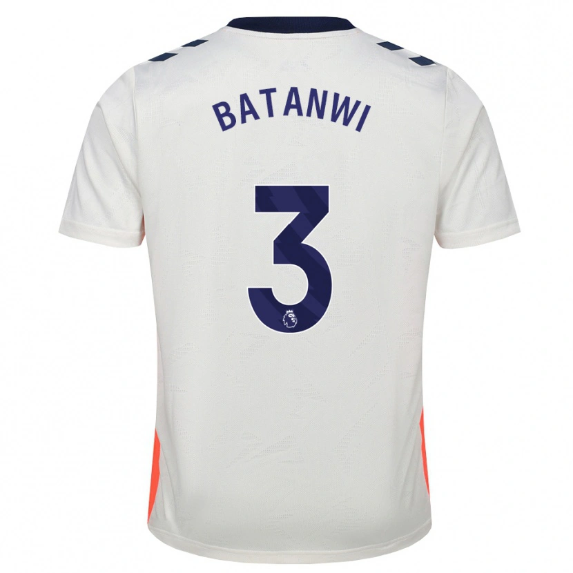 Danxen Hombre Camiseta Tristen Batanwi #3 Blanco Naranja Azul Real 2ª Equipación 2026/27 La Camisa