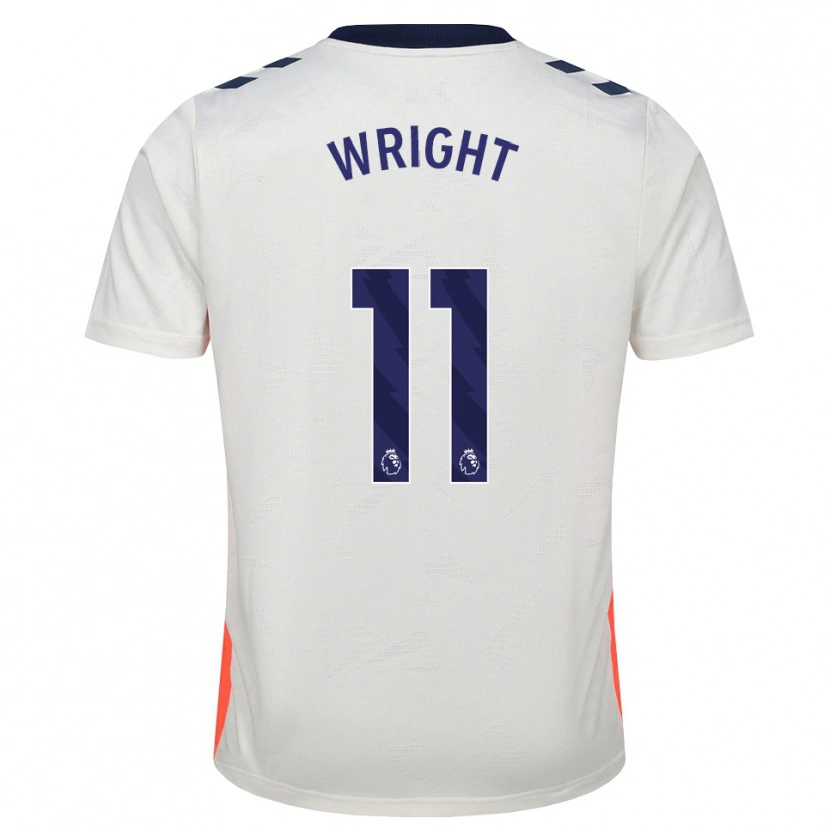 Danxen Hombre Camiseta Haji Wright #11 Blanco Naranja Azul Real 2ª Equipación 2026/27 La Camisa