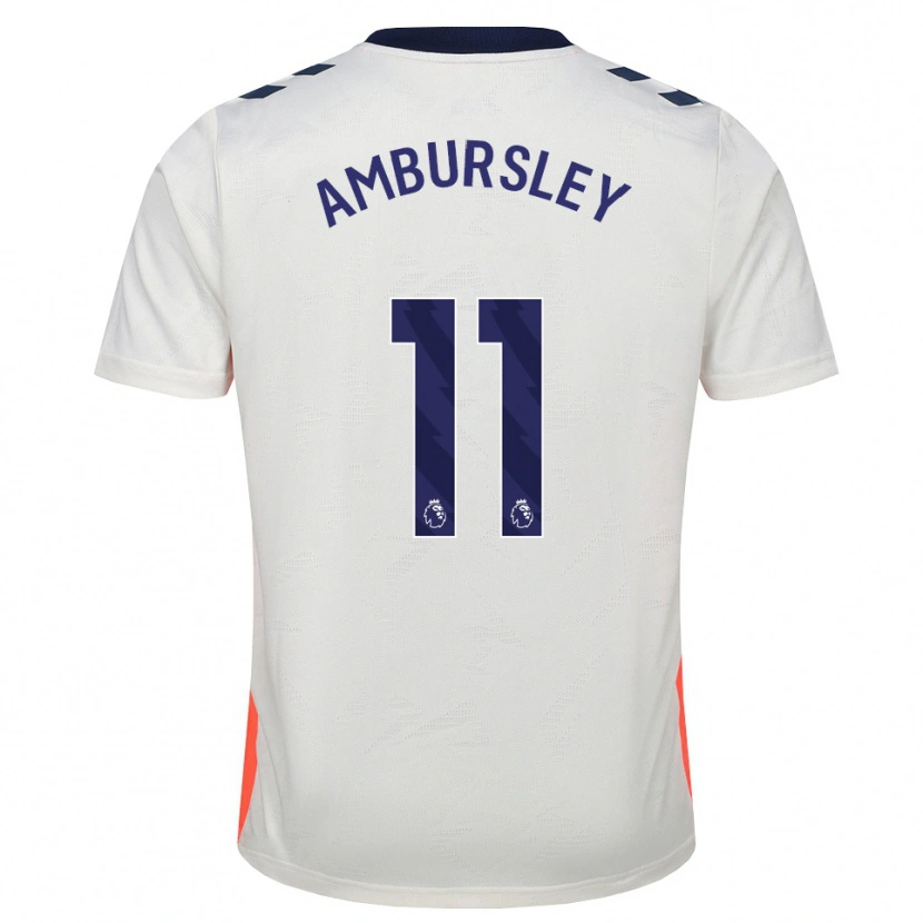 Danxen Hombre Camiseta Conrad Ambursley #11 Blanco Naranja Azul Real 2ª Equipación 2026/27 La Camisa