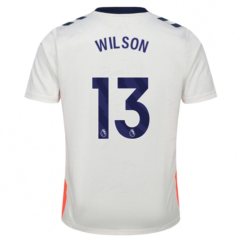 Danxen Hombre Camiseta Ben Wilson #13 Blanco Naranja Azul Real 2ª Equipación 2026/27 La Camisa