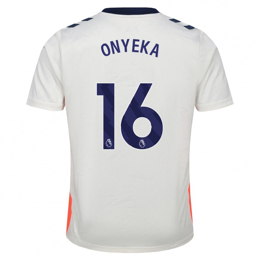 Danxen Hombre Camiseta Frank Onyeka #16 Blanco Naranja Azul Real 2ª Equipación 2026/27 La Camisa