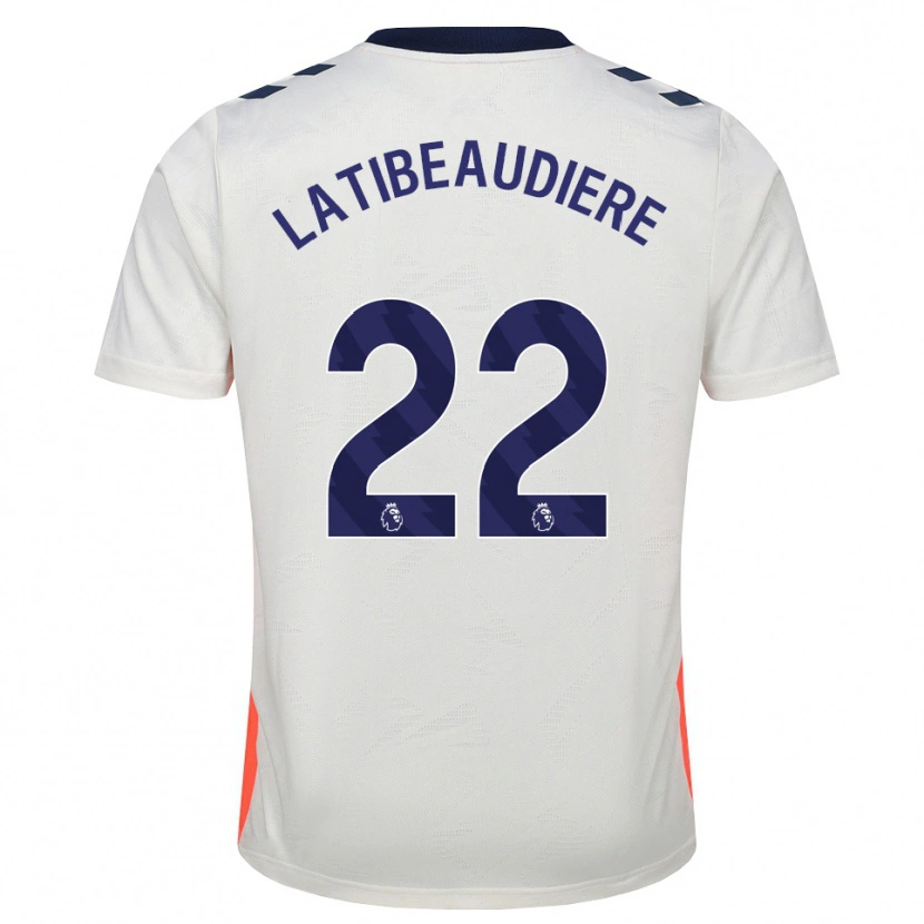Danxen Hombre Camiseta Joel Latibeaudiere #22 Blanco Naranja Azul Real 2ª Equipación 2026/27 La Camisa