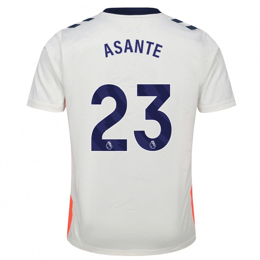 Danxen Hombre Camiseta Brandon Thomas-Asante #23 Blanco Naranja Azul Real 2ª Equipación 2026/27 La Camisa
