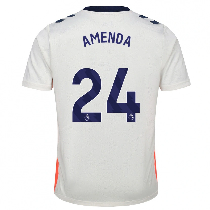 Danxen Hombre Camiseta Aurèle Amenda #24 Blanco Naranja Azul Real 2ª Equipación 2026/27 La Camisa