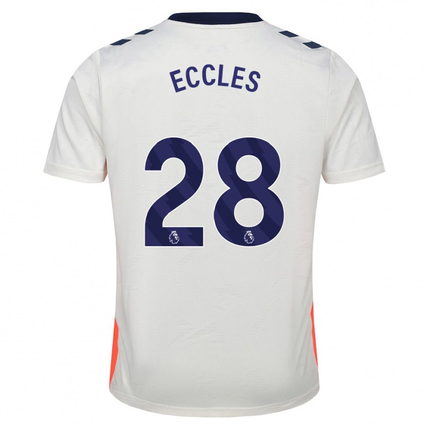 Danxen Hombre Camiseta Josh Eccles #28 Blanco Naranja Azul Real 2ª Equipación 2026/27 La Camisa