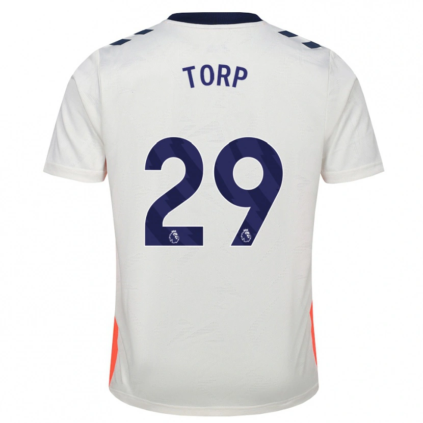 Danxen Hombre Camiseta Victor Torp #29 Blanco Naranja Azul Real 2ª Equipación 2026/27 La Camisa