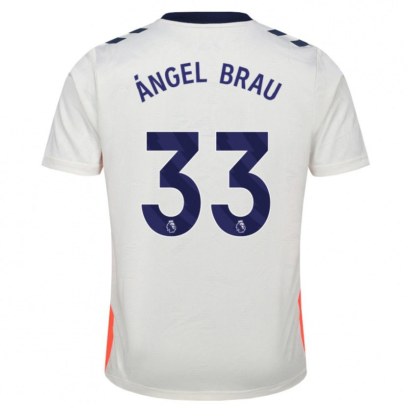 Danxen Hombre Camiseta Miguel Ángel Brau #33 Blanco Naranja Azul Real 2ª Equipación 2026/27 La Camisa