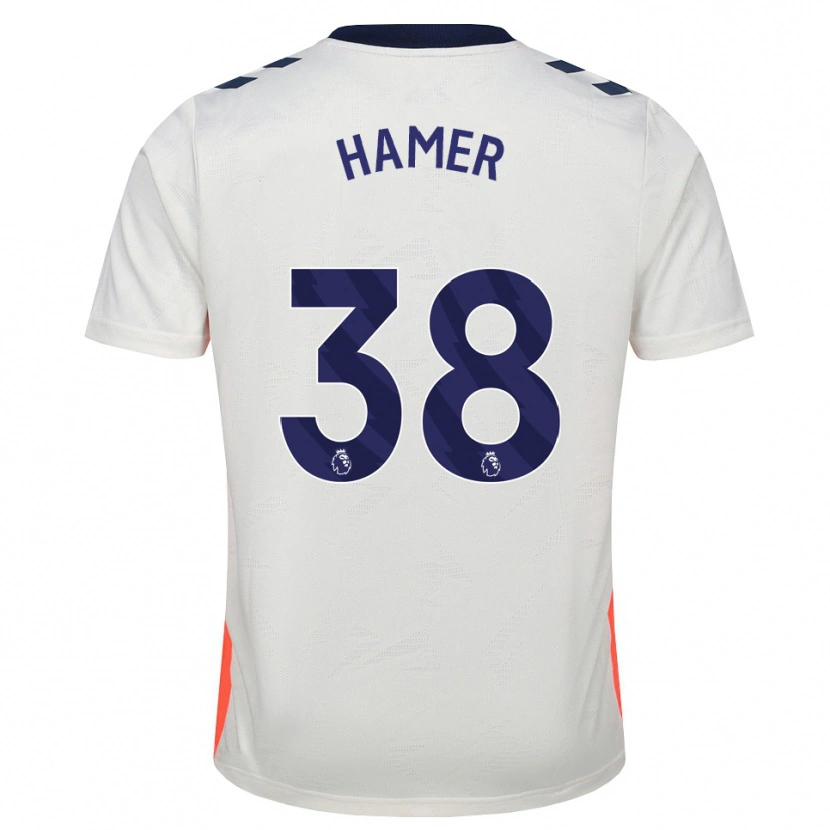 Danxen Hombre Camiseta Gustavo Hamer #38 Blanco Naranja Azul Real 2ª Equipación 2026/27 La Camisa