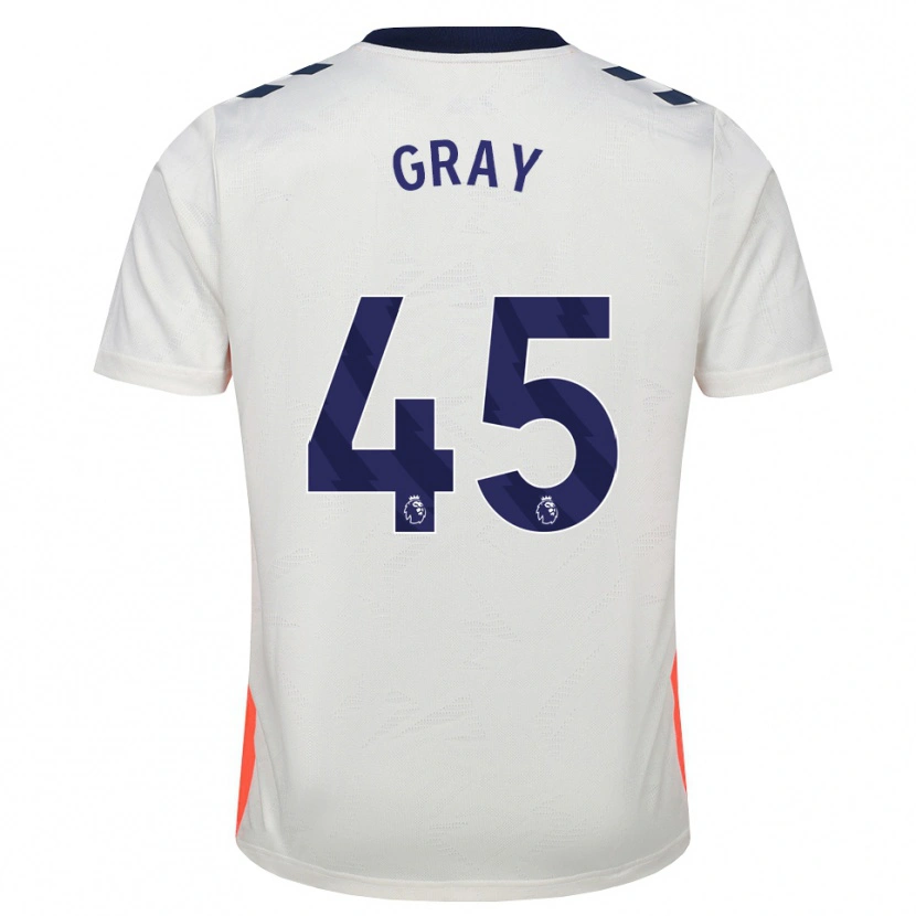 Danxen Hombre Camiseta Harrison Gray #45 Blanco Naranja Azul Real 2ª Equipación 2026/27 La Camisa