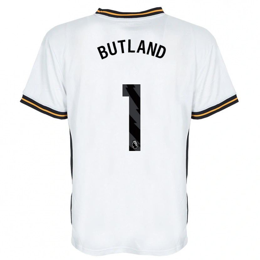 Danxen Hombre Camiseta Jack Butland #1 Blanco Naranja Negro 2ª Equipación 2026/27 La Camisa