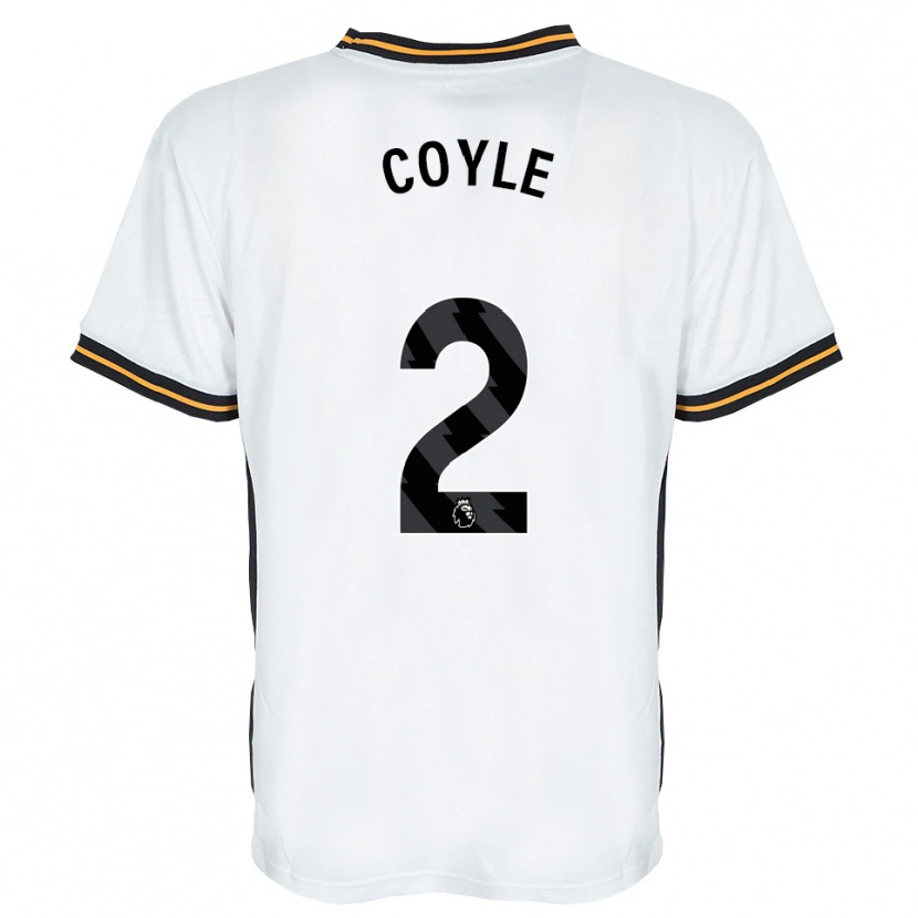 Danxen Hombre Camiseta Lewie Coyle #2 Blanco Naranja Negro 2ª Equipación 2026/27 La Camisa