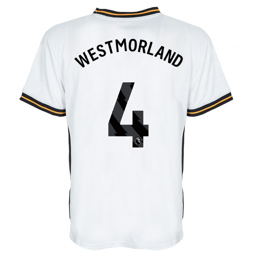 Danxen Hombre Camiseta Emma Westmorland #4 Blanco Naranja Negro 2ª Equipación 2026/27 La Camisa