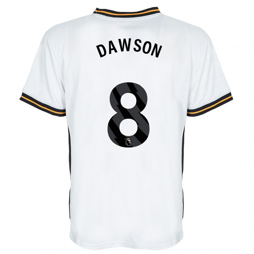 Danxen Hombre Camiseta Lucas Dawson #8 Blanco Naranja Negro 2ª Equipación 2026/27 La Camisa