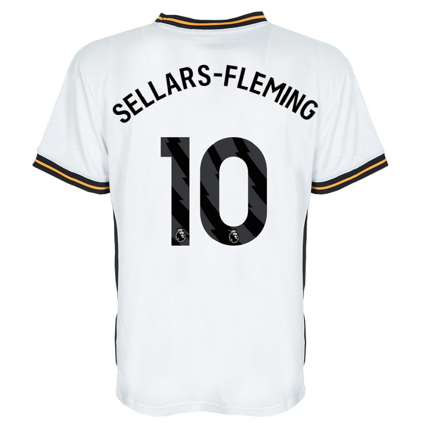 Danxen Hombre Camiseta Tyrell Sellars-Fleming #10 Blanco Naranja Negro 2ª Equipación 2026/27 La Camisa