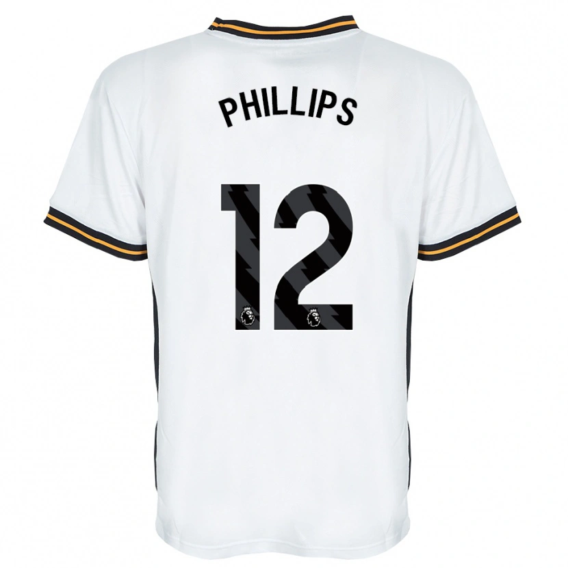 Danxen Hombre Camiseta Dillon Phillips #12 Blanco Naranja Negro 2ª Equipación 2026/27 La Camisa