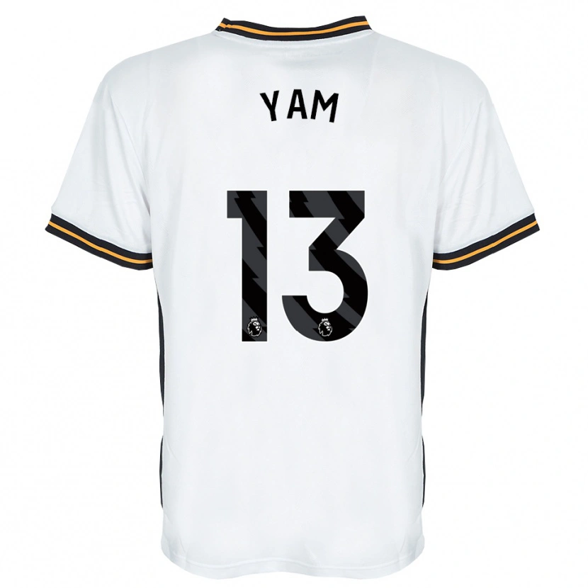 Danxen Hombre Camiseta Callum Yam #13 Blanco Naranja Negro 2ª Equipación 2026/27 La Camisa
