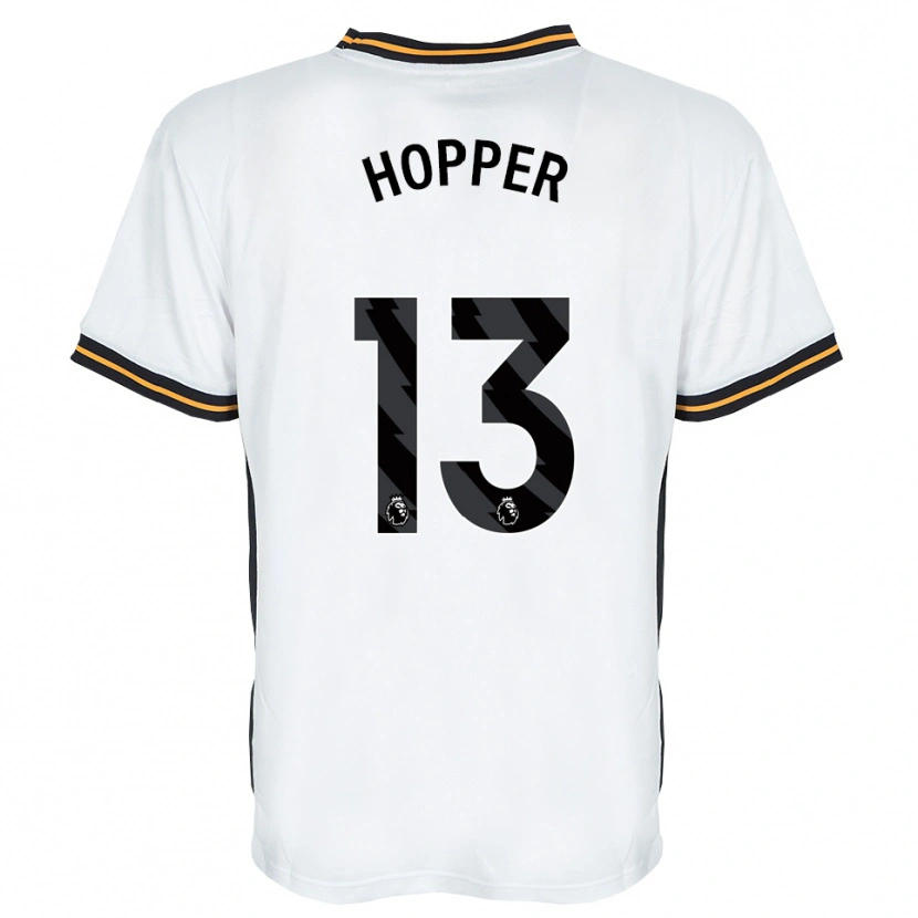 Danxen Hombre Camiseta Jake Hopper #13 Blanco Naranja Negro 2ª Equipación 2026/27 La Camisa