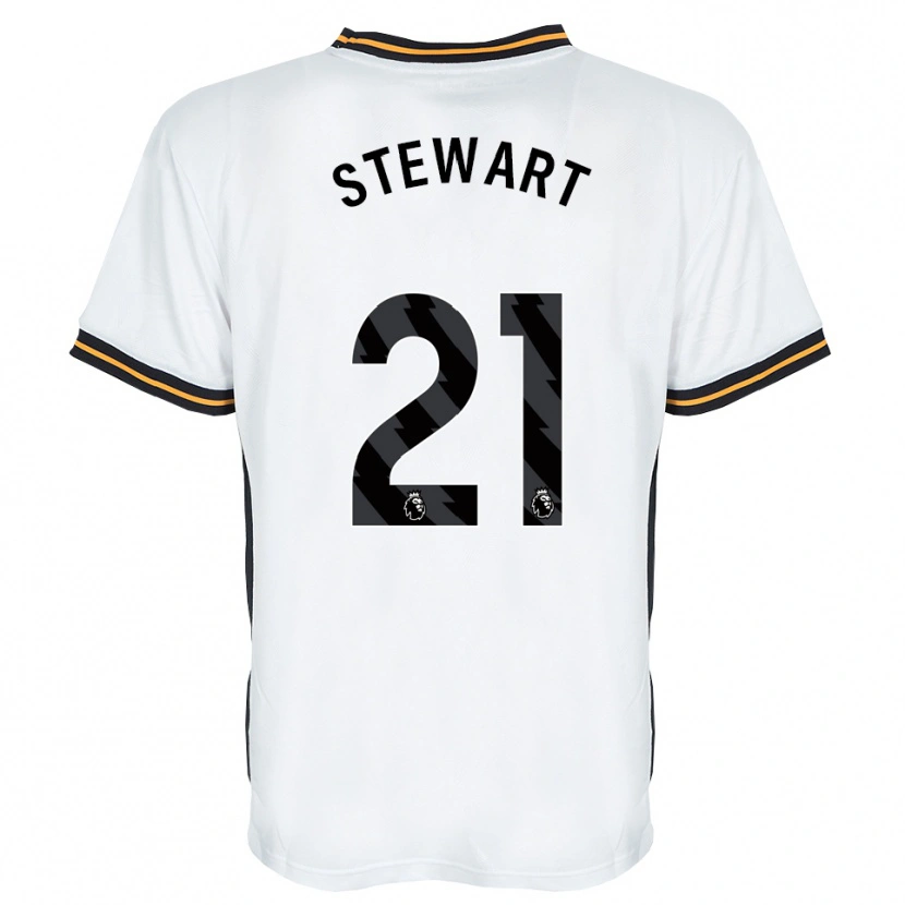 Danxen Hombre Camiseta Alice Stewart #21 Blanco Naranja Negro 2ª Equipación 2026/27 La Camisa