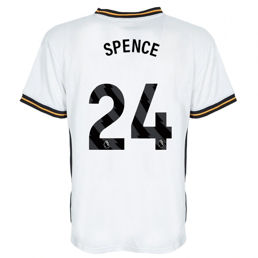 Danxen Hombre Camiseta Emily Spence #24 Blanco Naranja Negro 2ª Equipación 2026/27 La Camisa