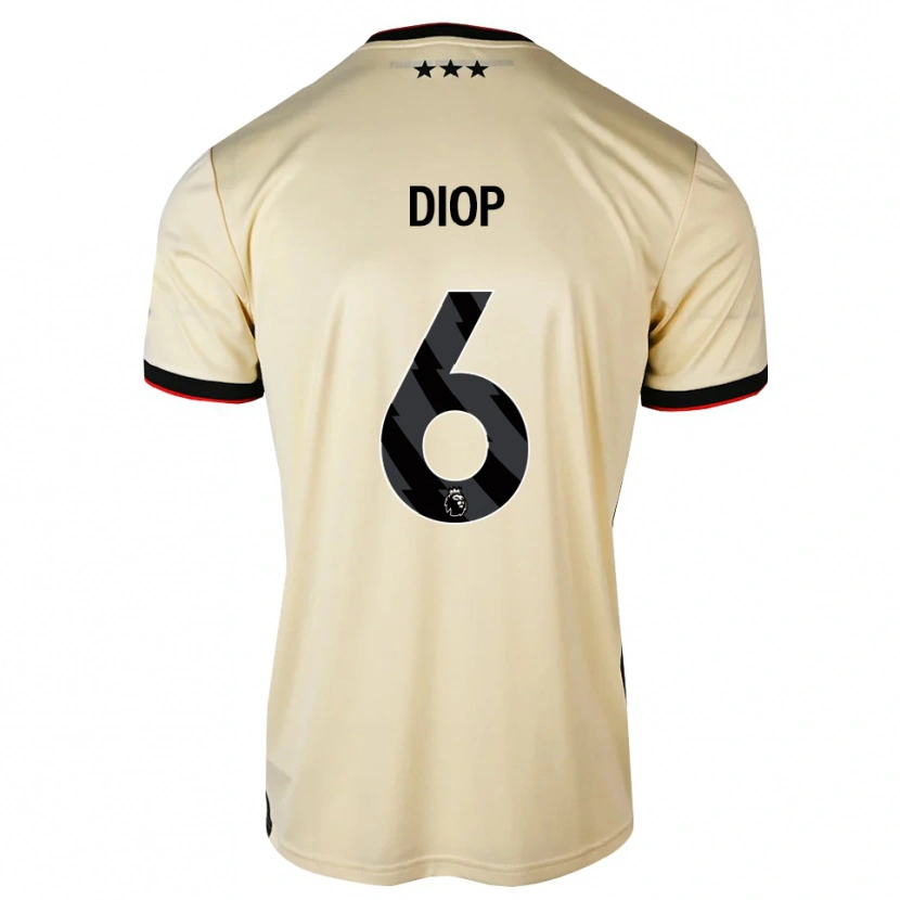 Danxen Hombre Camiseta Issa Diop #6 Lemonchiffon Negro Rojo 2ª Equipación 2026/27 La Camisa