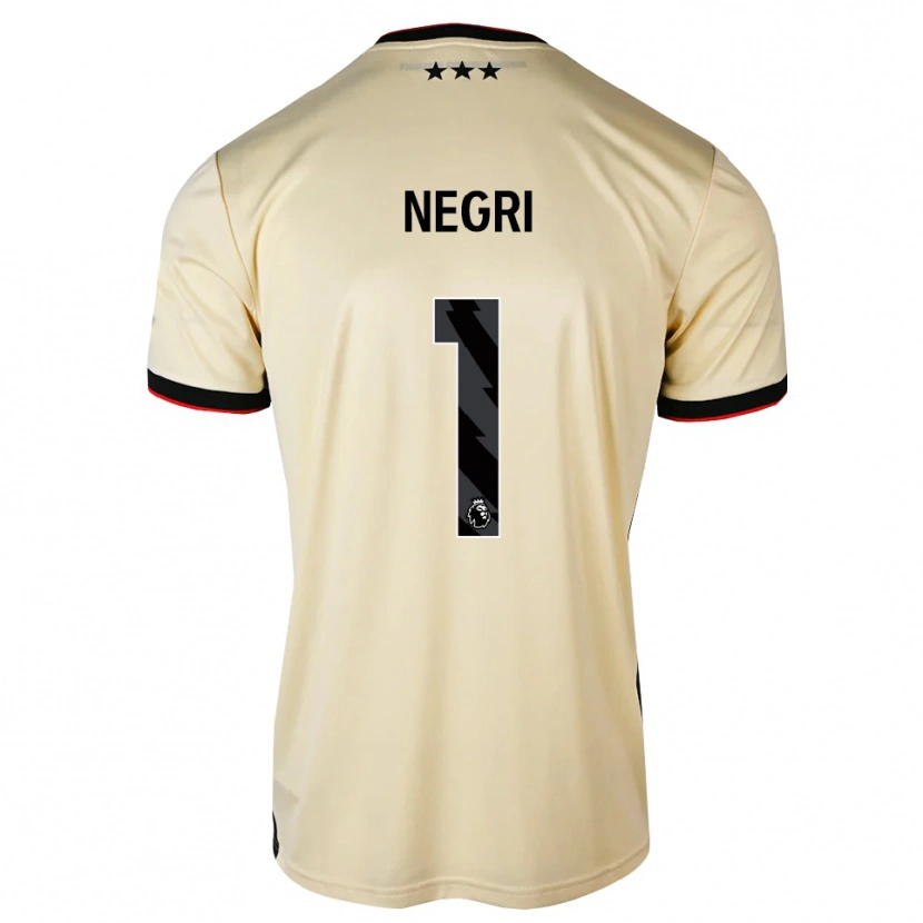 Danxen Hombre Camiseta Natalia Negri #1 Lemonchiffon Negro Rojo 2ª Equipación 2026/27 La Camisa