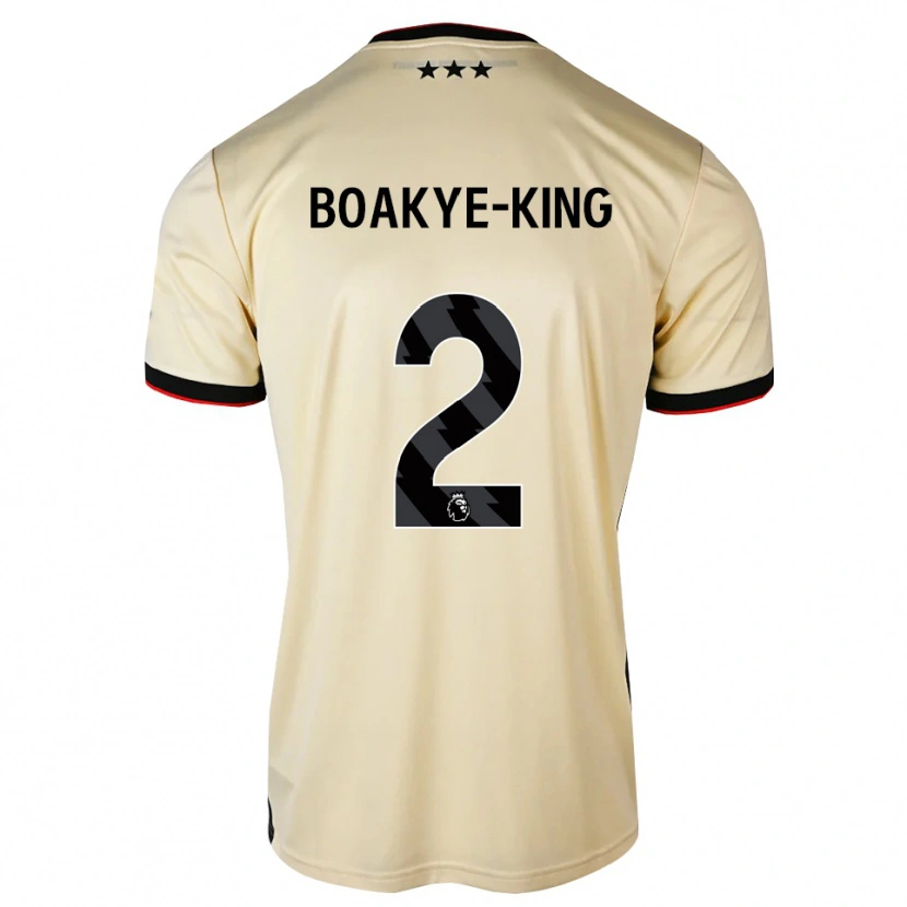 Danxen Hombre Camiseta Isaac Boakye-King #2 Lemonchiffon Negro Rojo 2ª Equipación 2026/27 La Camisa