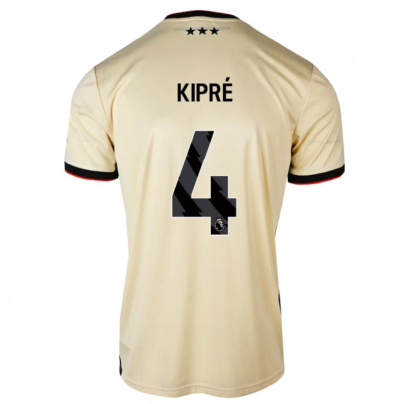 Danxen Hombre Camiseta Cédric Kipré #4 Lemonchiffon Negro Rojo 2ª Equipación 2026/27 La Camisa