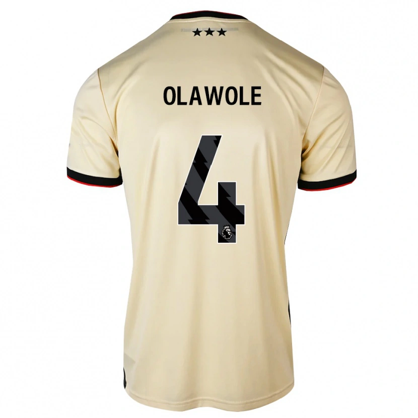 Danxen Hombre Camiseta Kellyan Olawole #4 Lemonchiffon Negro Rojo 2ª Equipación 2026/27 La Camisa
