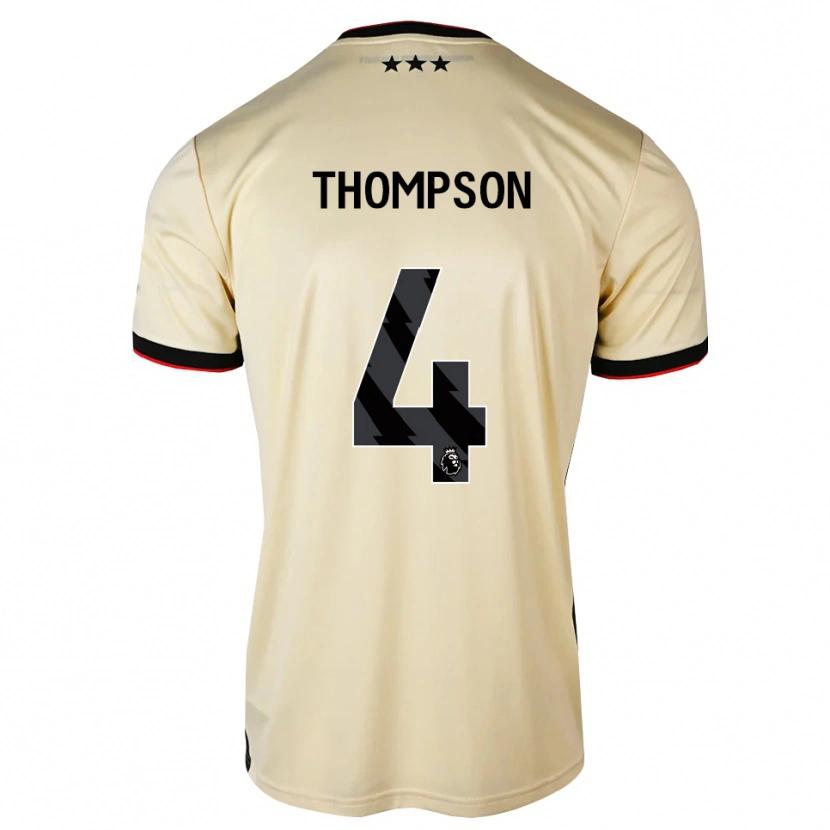 Danxen Hombre Camiseta Zak Thompson #4 Lemonchiffon Negro Rojo 2ª Equipación 2026/27 La Camisa
