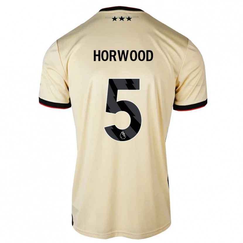 Danxen Hombre Camiseta Bonnie Horwood #5 Lemonchiffon Negro Rojo 2ª Equipación 2026/27 La Camisa