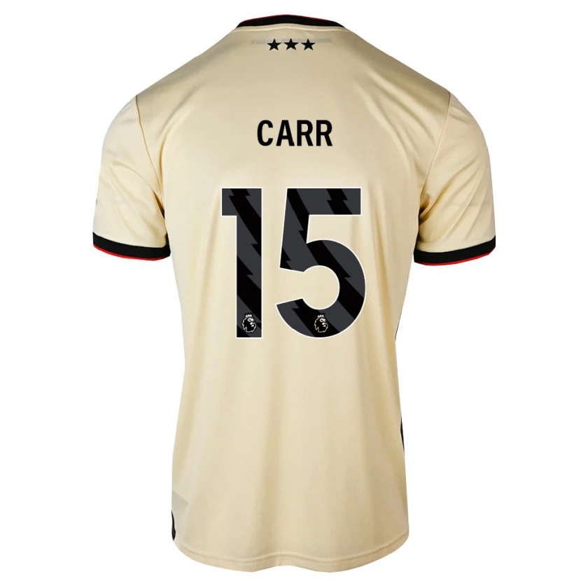 Danxen Hombre Camiseta Reuben Carr #15 Lemonchiffon Negro Rojo 2ª Equipación 2026/27 La Camisa