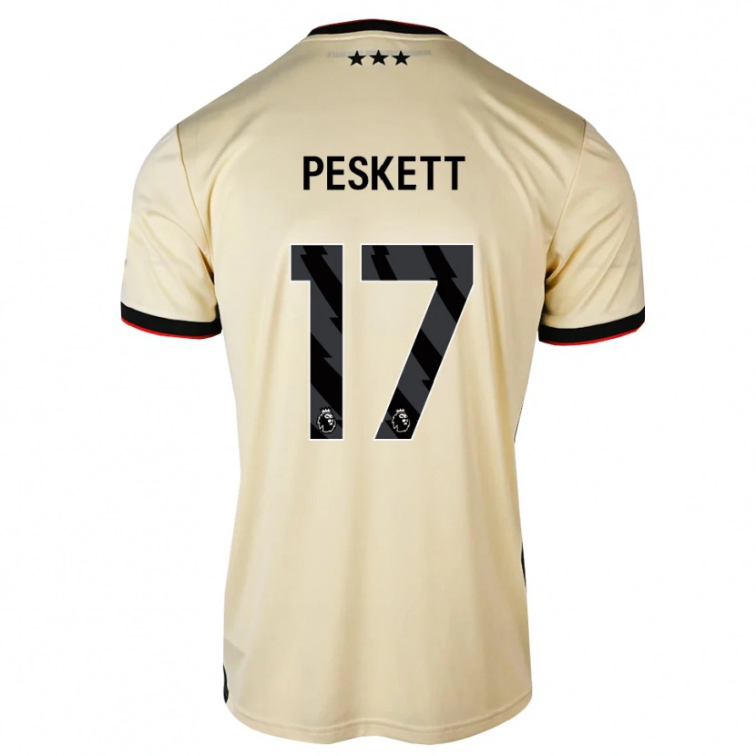 Danxen Hombre Camiseta Sophie Peskett #17 Lemonchiffon Negro Rojo 2ª Equipación 2026/27 La Camisa