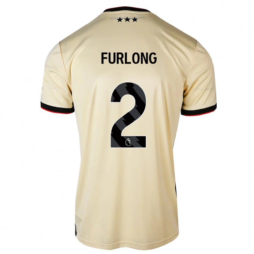 Danxen Hombre Camiseta Darnell Furlong #2 Lemonchiffon Negro Rojo 2ª Equipación 2026/27 La Camisa