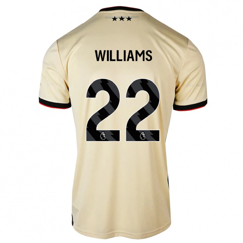 Danxen Hombre Camiseta Evie Williams #22 Lemonchiffon Negro Rojo 2ª Equipación 2026/27 La Camisa