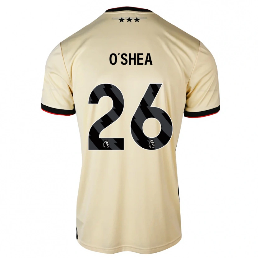 Danxen Hombre Camiseta Dara O'shea #26 Lemonchiffon Negro Rojo 2ª Equipación 2026/27 La Camisa