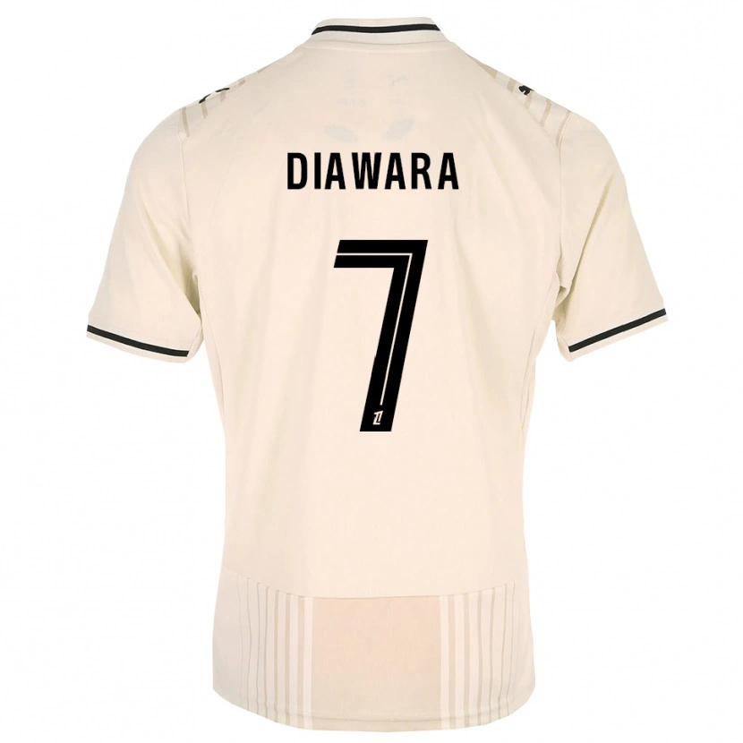 Danxen Hombre Camiseta Kandet Diawara #7 Encaje Antiguo Negro Blanco Antique 2ª Equipación 2026/27 La Camisa