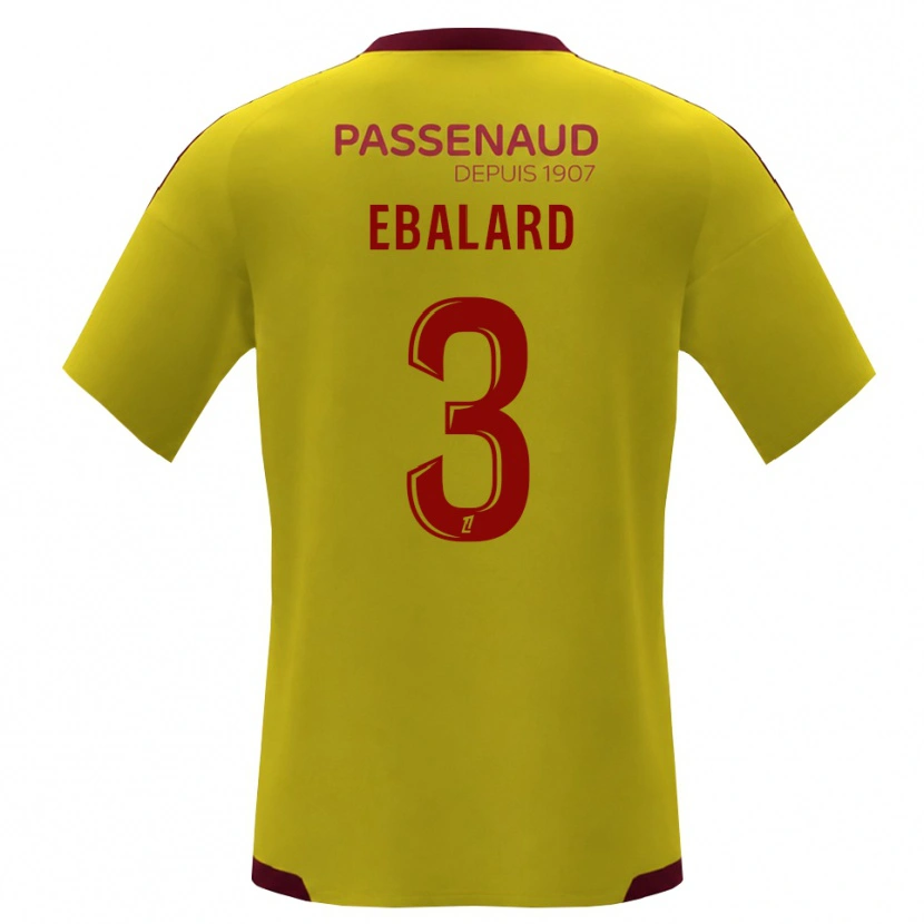 Danxen Hombre Camiseta Yannick Ebalard #3 Amarillo Rojo Verde 2ª Equipación 2026/27 La Camisa