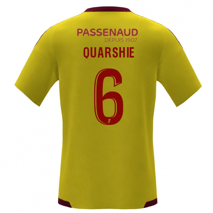 Danxen Hombre Camiseta Edwin Quarshie #6 Amarillo Rojo Verde 2ª Equipación 2026/27 La Camisa