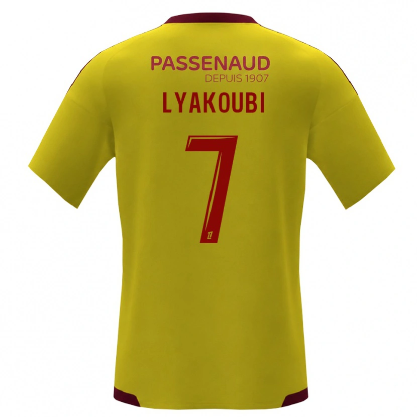 Danxen Hombre Camiseta Oussama Lyakoubi #7 Amarillo Rojo Verde 2ª Equipación 2026/27 La Camisa