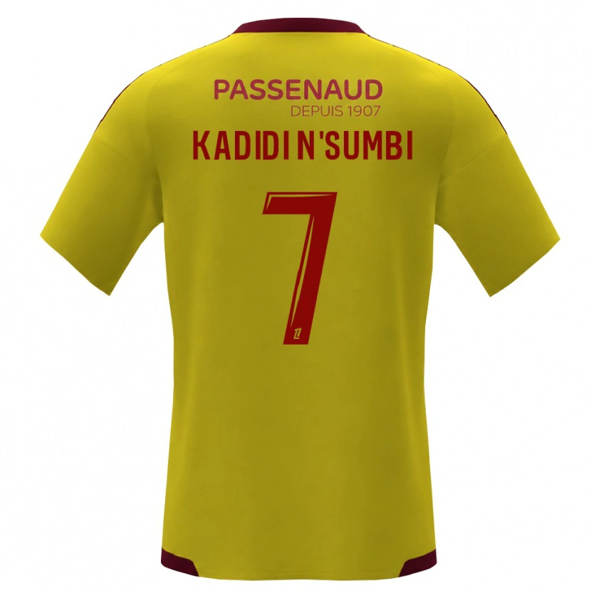 Danxen Hombre Camiseta Andy Junior Kadidi N'sumbi #7 Amarillo Rojo Verde 2ª Equipación 2026/27 La Camisa
