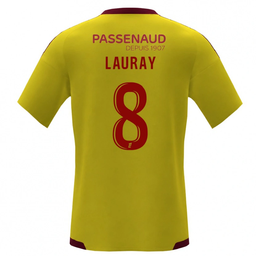Danxen Hombre Camiseta Alexandre Lauray #8 Amarillo Rojo Verde 2ª Equipación 2026/27 La Camisa